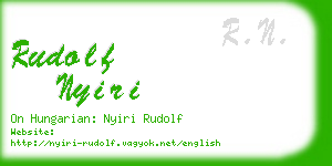 rudolf nyiri business card
